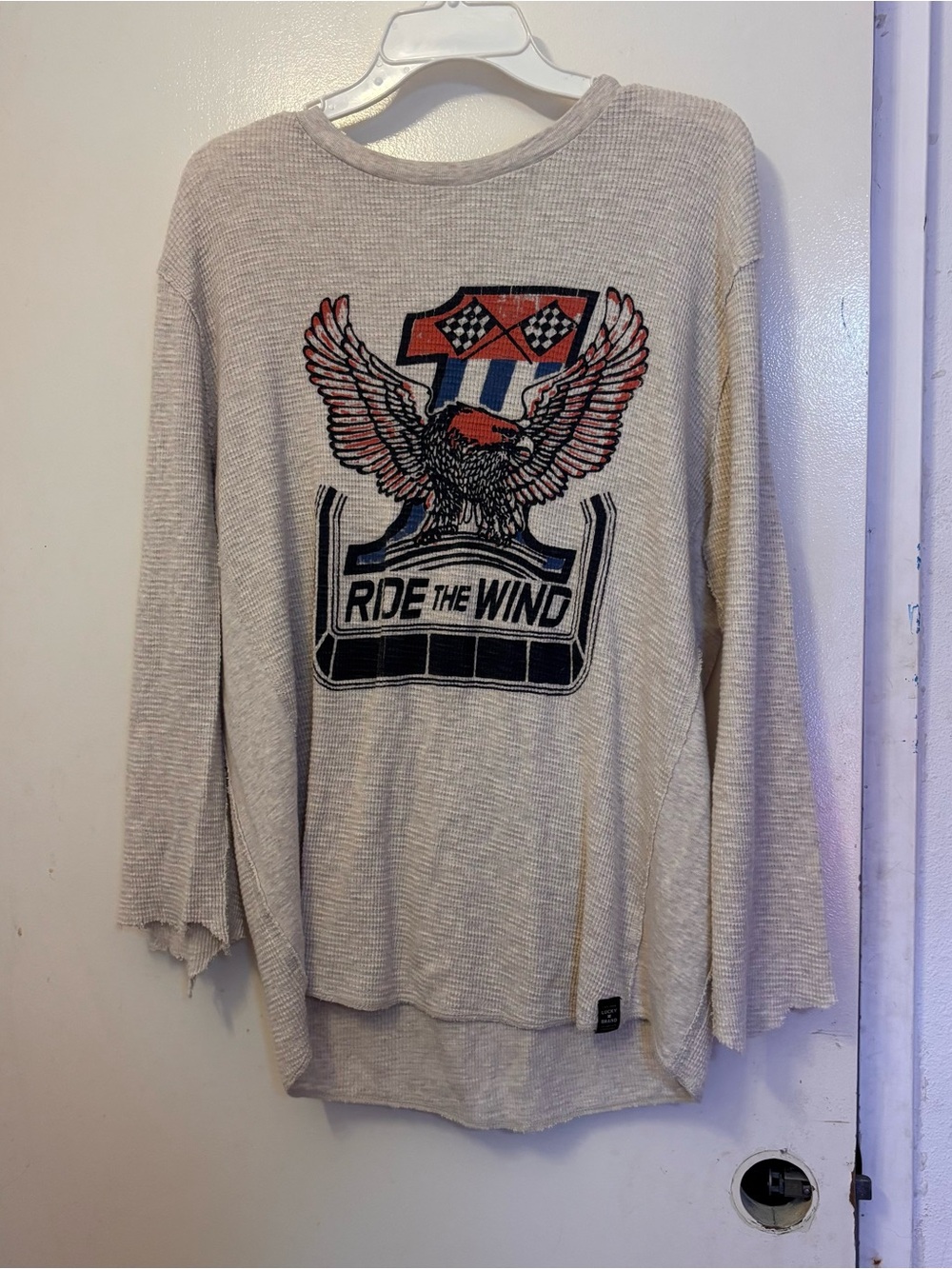Lucky Brand Beige Long-Sleeve 'Ride the Wind' Graphic Thermal